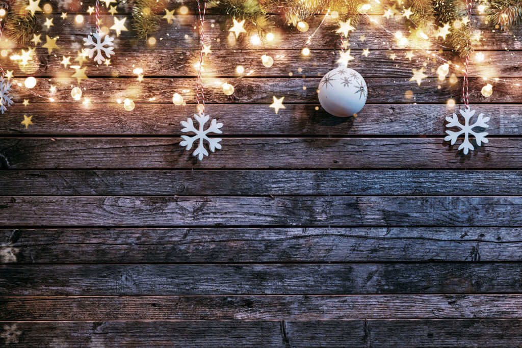 Christmas Rustic Background With Wooden Planks 007 2 green screen options